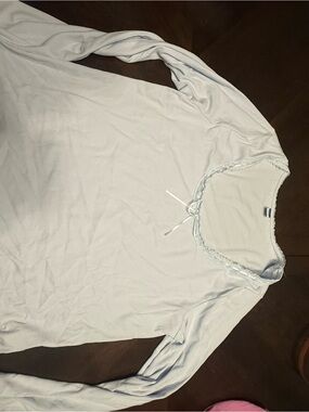 Old Navy Light Blue Long Sleeve Crewneck with Lace Tie